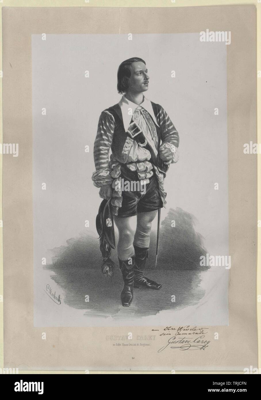 Carey, Gustav, danseur au théâtre de la cour impériale et royale, Vienne 1827, 1828 membres, 1838-1845, 1850-1854, Additional-Rights Clearance-Info-Not-Available- Banque D'Images