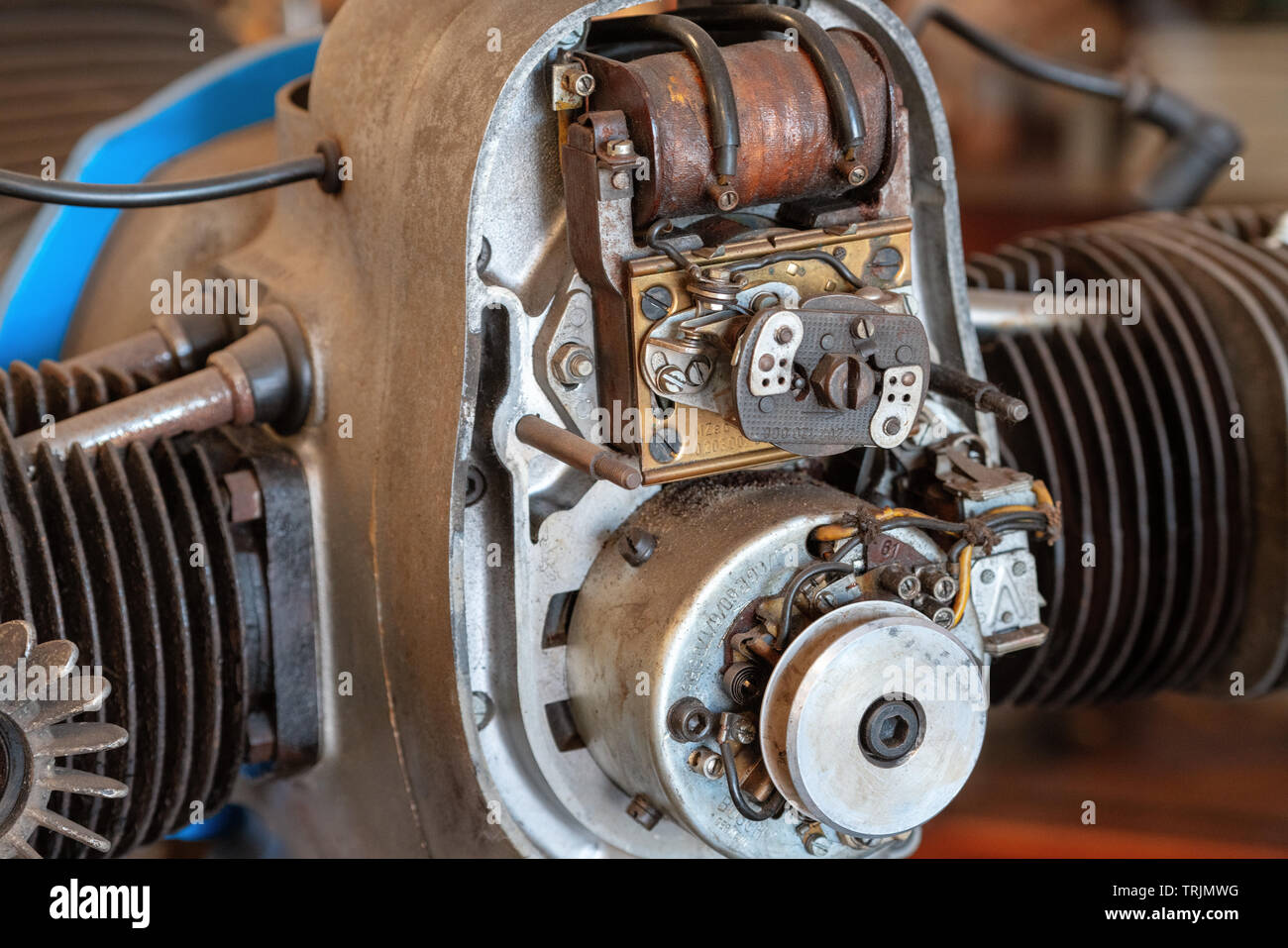 Motot BMW - vieux bloc-moteur Banque D'Images