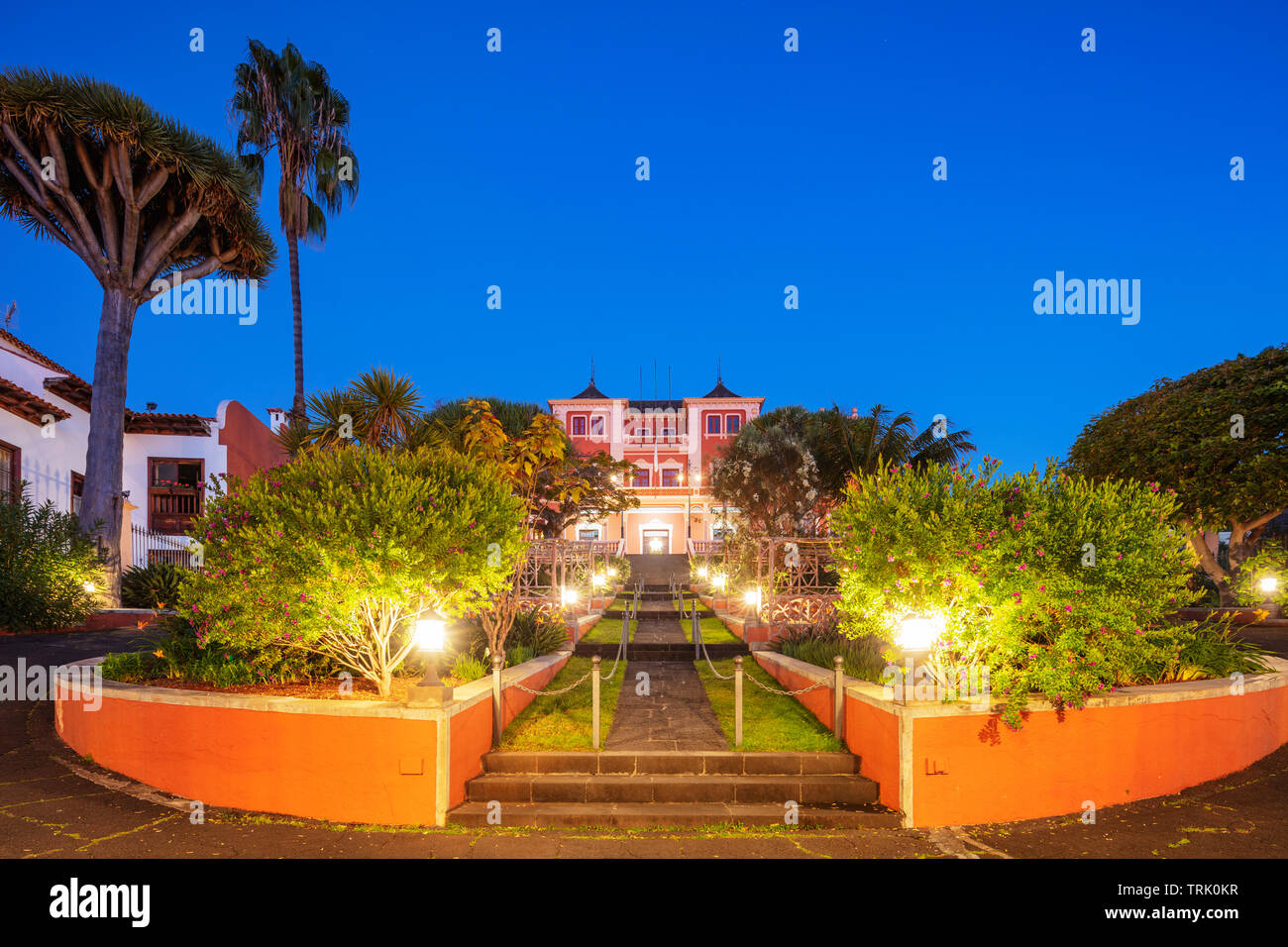 L'Europe, Espagne, Iles Canaries, Tenerife, La Orotava, Liceo Taoro de Banque D'Images