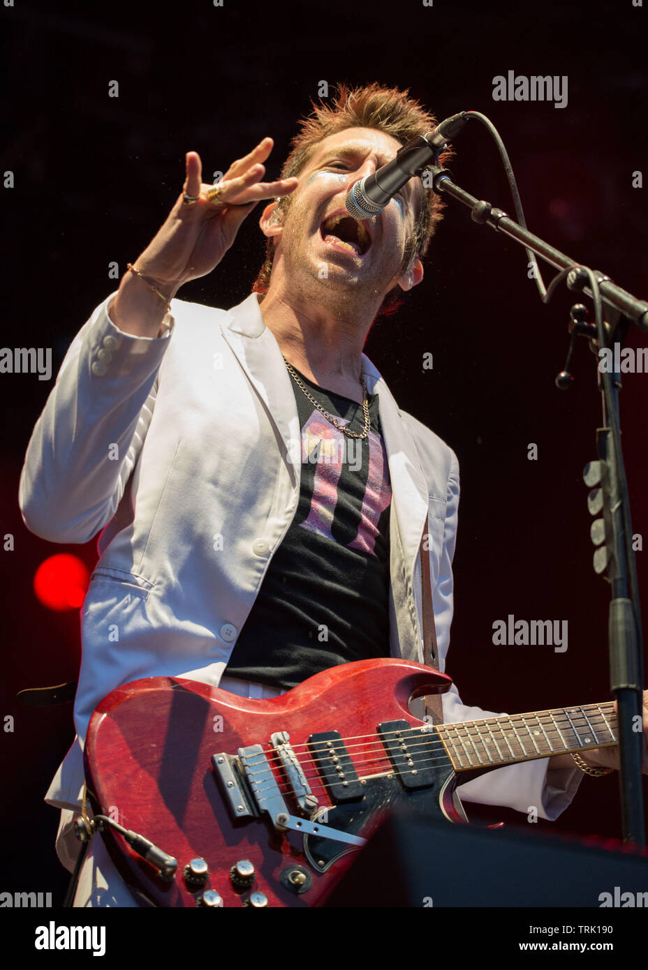 Glasgow, Royaume-Uni. 7 juin, 2019. Miles Kane en concert à SWG3 à Glasgow. Crédit : Colin Fisher/Alamy Live News Banque D'Images