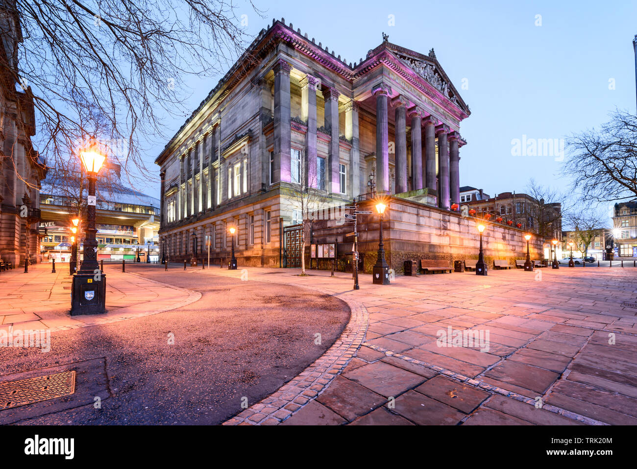 Le Musée, Galerie d'Art Harris & Preston Free Public Library est un élève de I-museum building à Preston, Lancashire UK. Banque D'Images