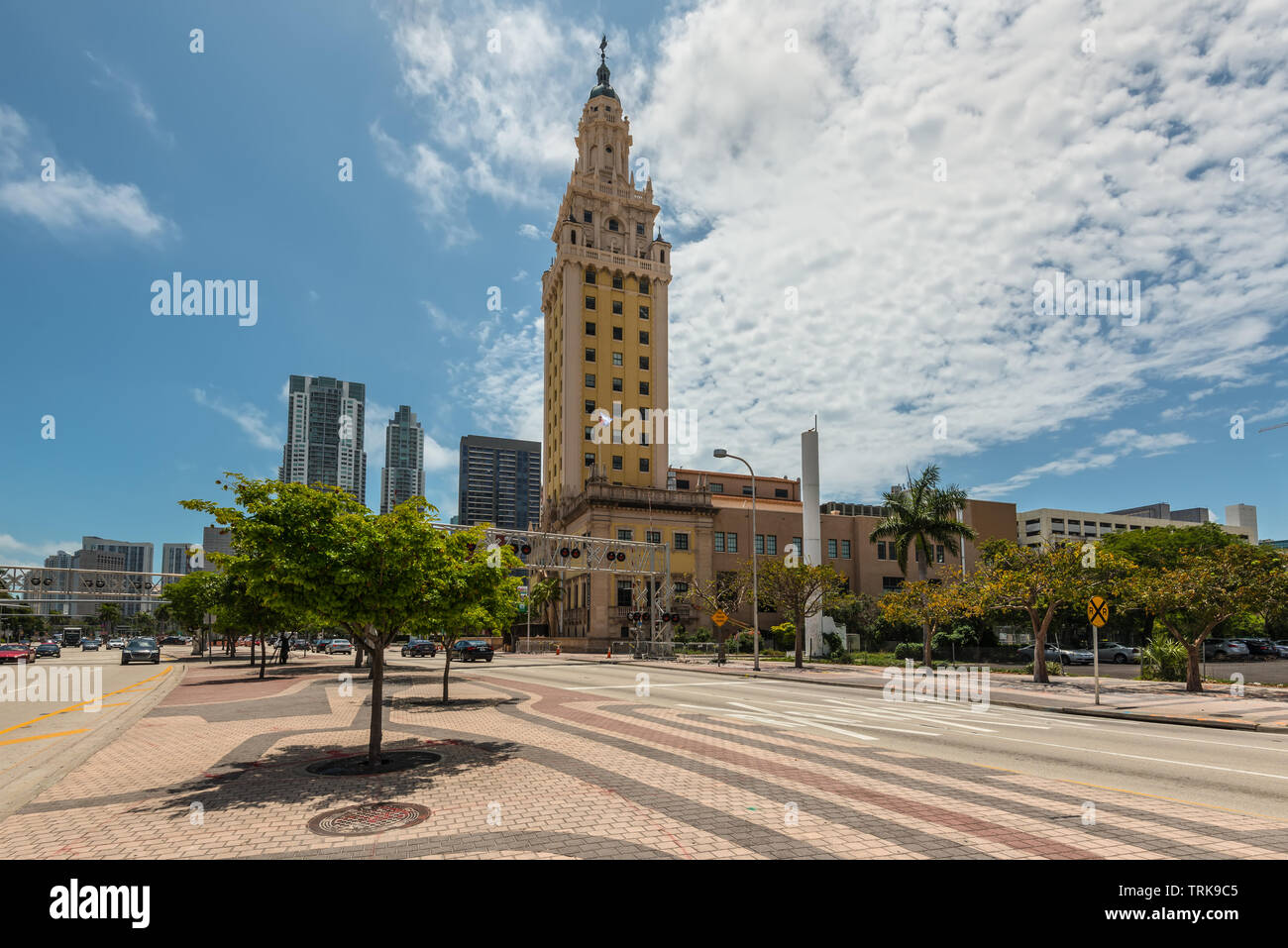 Miami, FL, United States - 19 Avril 2019 : Le Miami Freedom Tower, symbole historique de l'Immigration cubaine. En 2008, la tour a été déclaré Banque D'Images