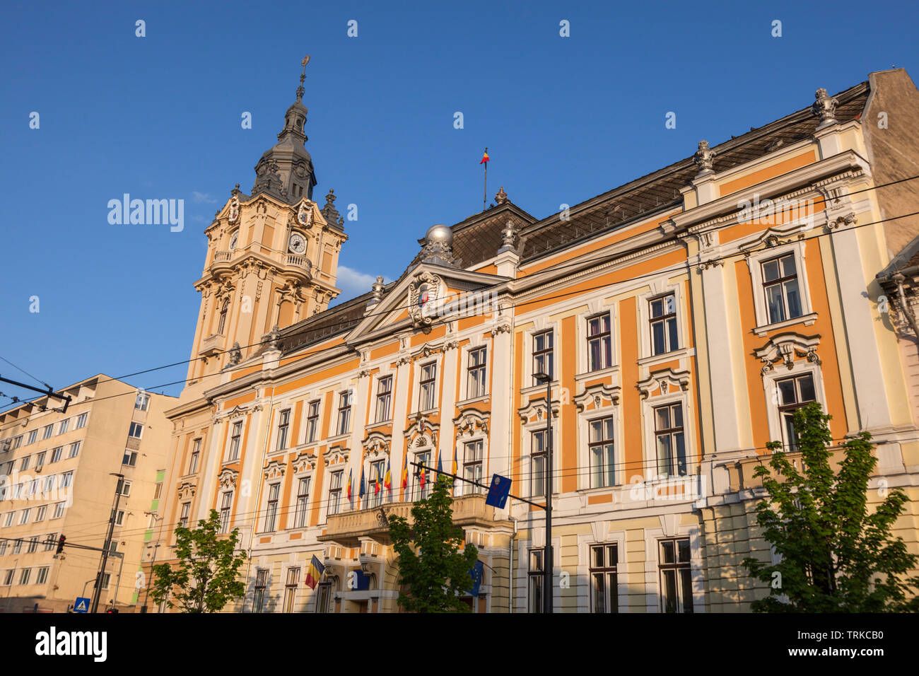 Hôtel de ville de Cluj-Napoca. Cluj-Napoca, Cluj, Roumanie. Banque D'Images