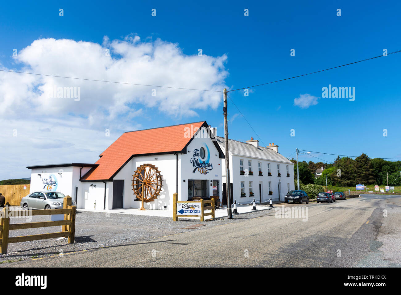La timonerie Cafe, Burtonport, comté de Donegal, Irlande Banque D'Images
