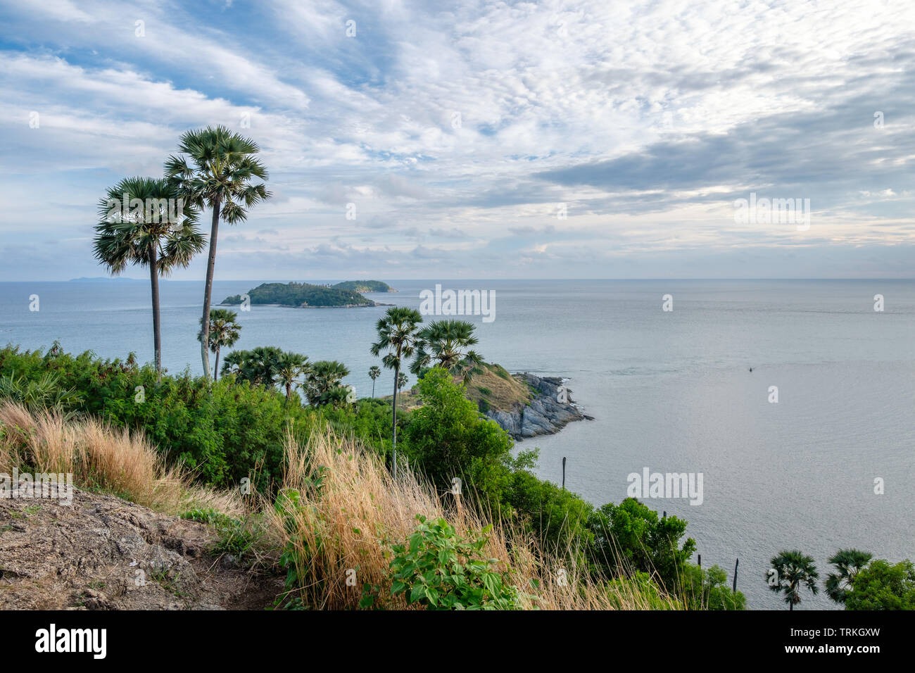 Paysage vue laem promthep cape, Phuket, Thailand Banque D'Images