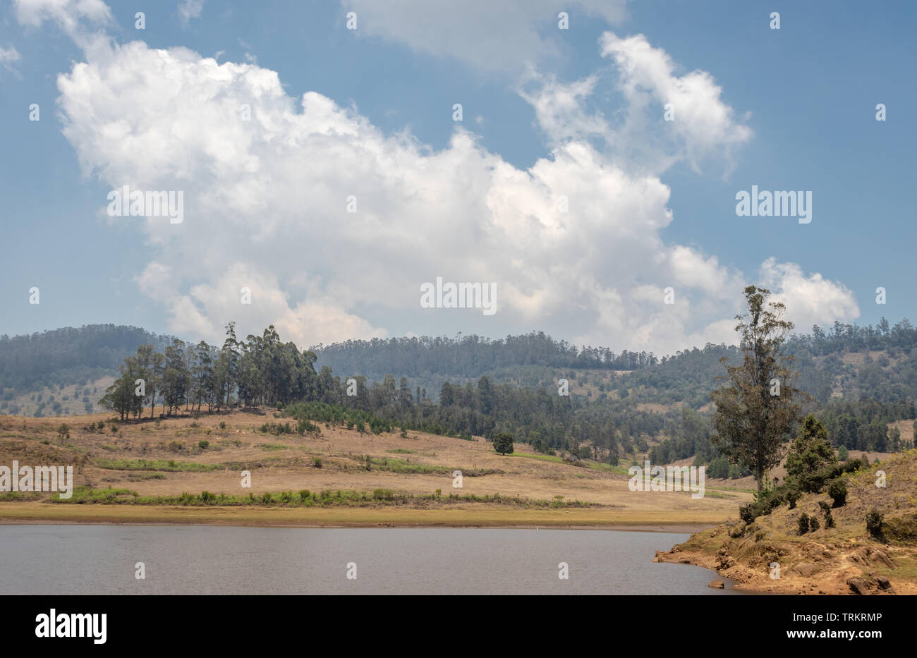 Vue sur le lac à echo village image est prise à kodaikanal montrant la nature des droits de l'amour . Banque D'Images