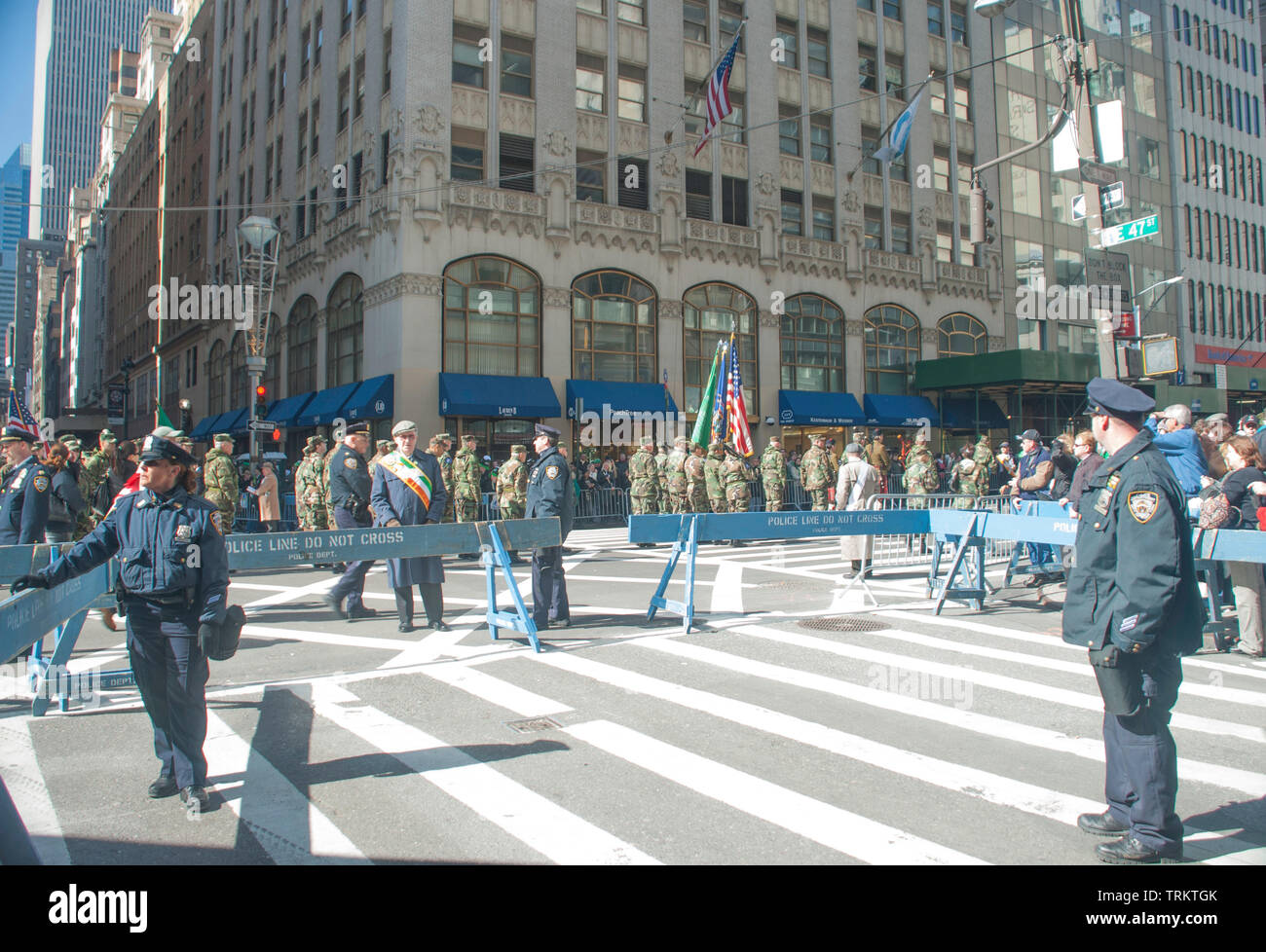 New York, les célébrations de la St Patrick. Banque D'Images