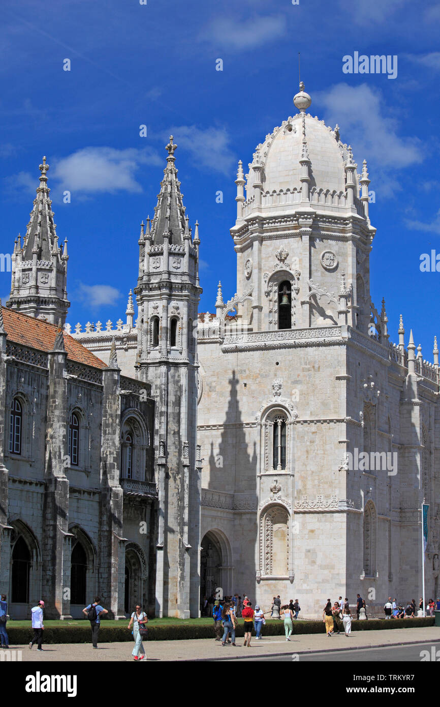 Portugal, Lisbonne, Belém, Monastère de Jeronimos, Banque D'Images