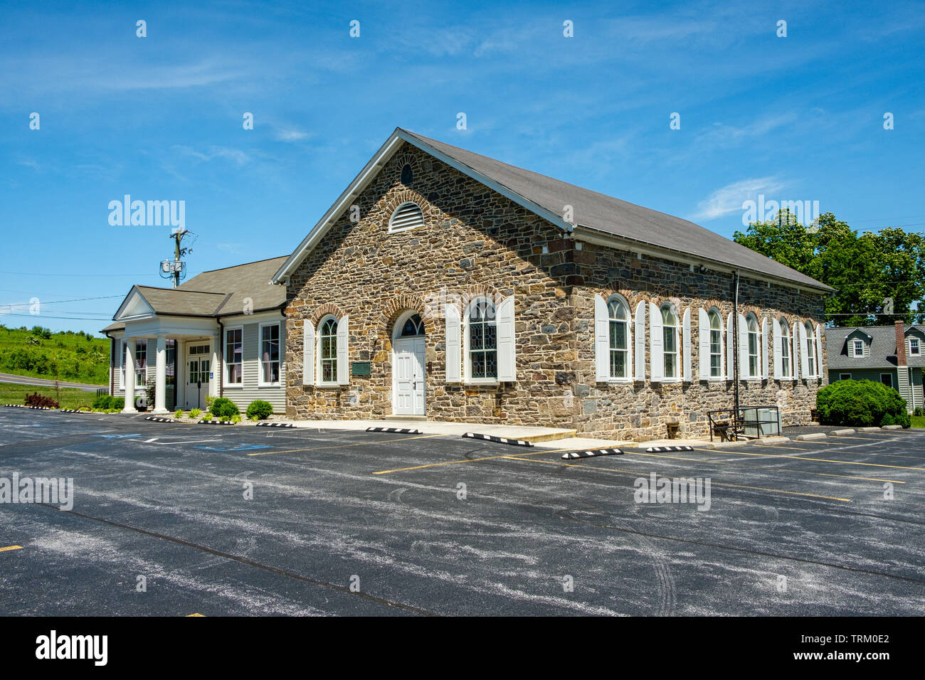 Abaisser l'Église presbytérienne du ruisseau Marsh, 1865 Knoxlyn Road, Highland Township (Pennsylvanie) Banque D'Images