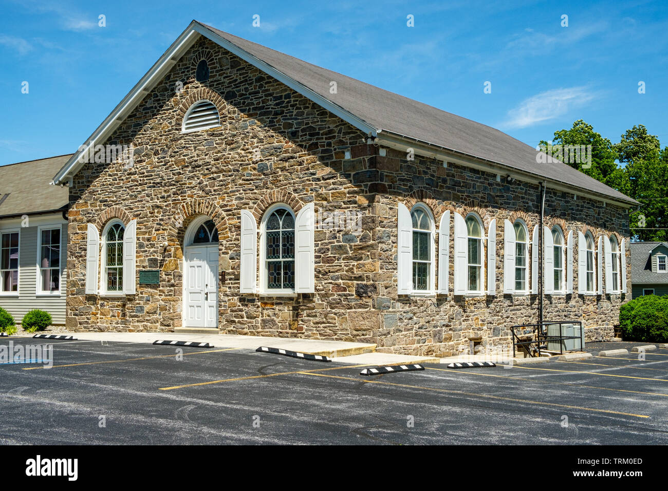 Abaisser l'Église presbytérienne du ruisseau Marsh, 1865 Knoxlyn Road, Highland Township (Pennsylvanie) Banque D'Images