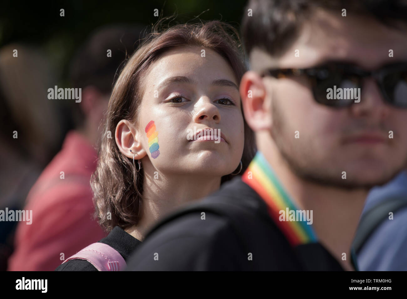 Sofia, Bulgarie - Juin 08, 2019 : Sofia Pride est le plus grand événement annuel dédié à l'égalité et les droits de l'homme de tous les citoyens et les plus grands Banque D'Images