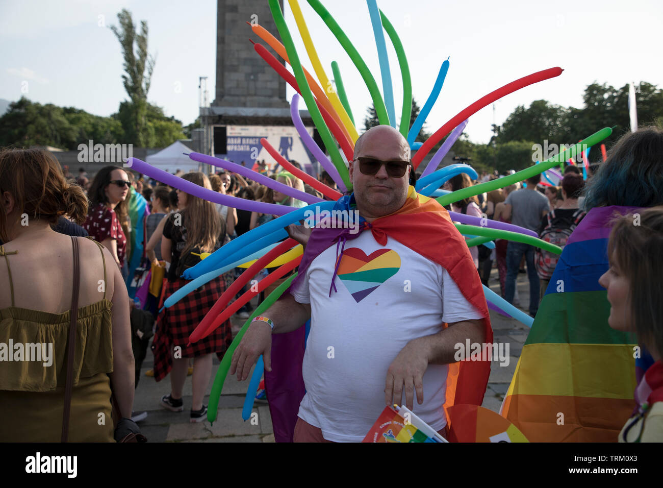 Sofia, Bulgarie - Juin 08, 2019 : Sofia Pride est le plus grand événement annuel dédié à l'égalité et les droits de l'homme de tous les citoyens et les plus grands Banque D'Images