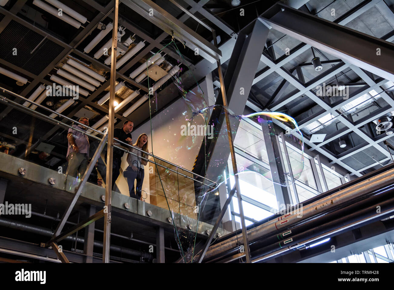 Musée des sciences Copernic avec des expériences scientifiques, des simulateurs, animation,meilleure attraction pour touristes dans tout le monde, Varsovie, Pologne Banque D'Images