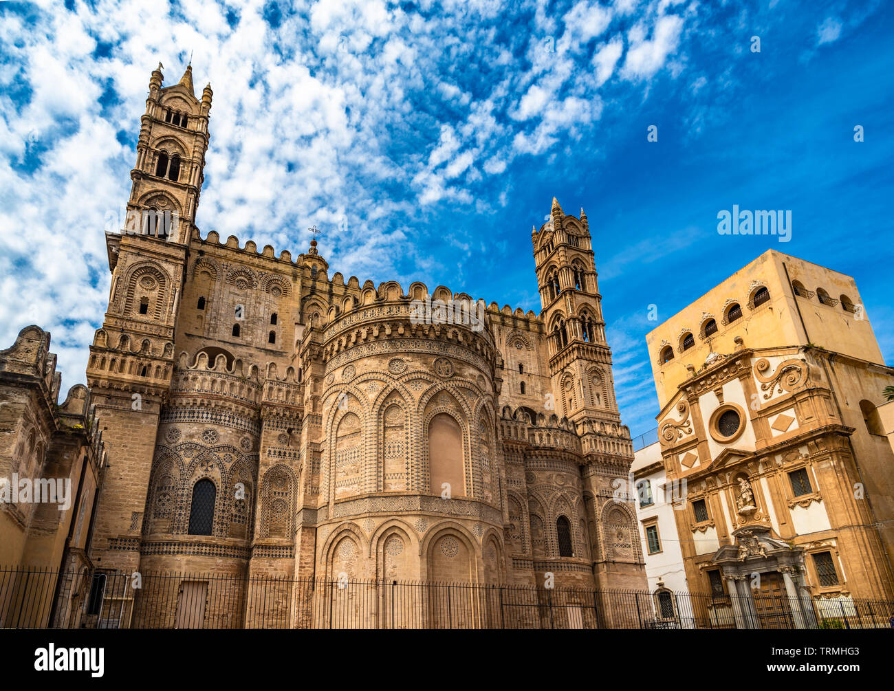 La cathédrale de Palerme en Sicile, Italie Banque D'Images