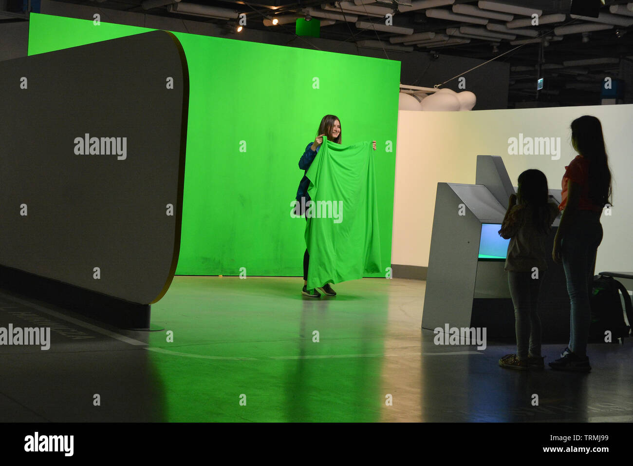 Musée des sciences Copernic avec des expériences scientifiques, des simulateurs, animation,meilleure attraction pour touristes dans tout le monde, Varsovie, Pologne Banque D'Images