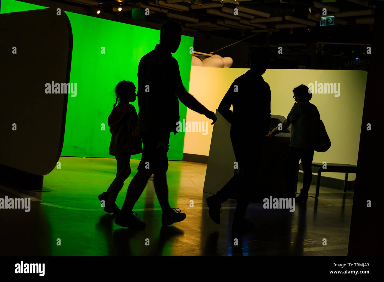 Musée des sciences Copernic avec des expériences scientifiques, des simulateurs, animation,meilleure attraction pour touristes dans tout le monde, Varsovie, Pologne Banque D'Images