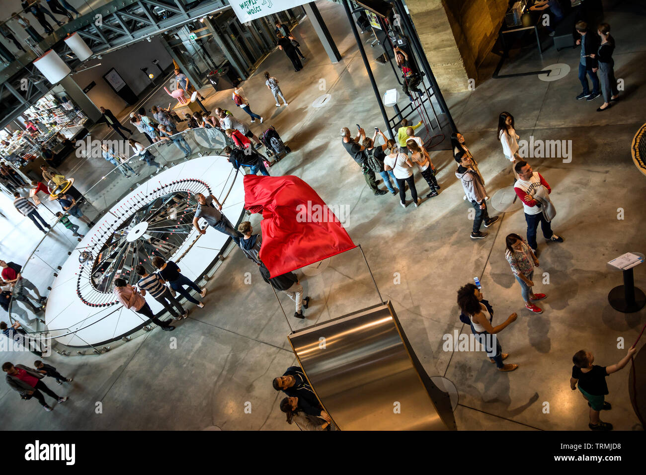 Musée des sciences Copernic avec des expériences scientifiques, des simulateurs, animation,meilleure attraction pour touristes dans tout le monde, Varsovie, Pologne Banque D'Images
