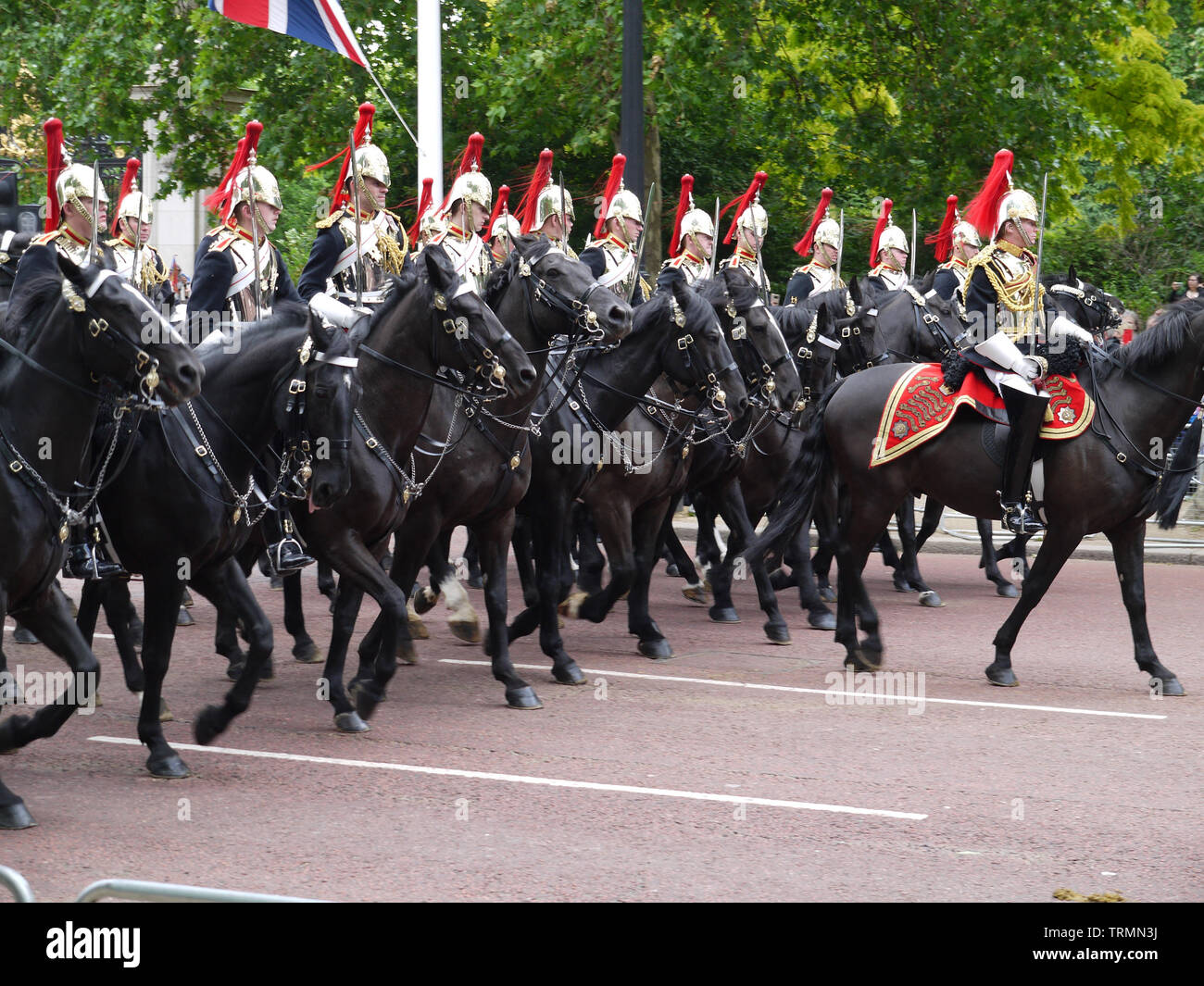 London, UK, 8 juin 2019. Vue générale pendant la parade la parade d'anniversaire de la reine des couleurs dans le centre de Londres Banque D'Images