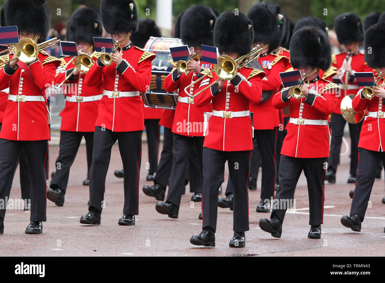 London, UK, 8 juin 2019. Vue générale pendant la parade la parade d'anniversaire de la reine des couleurs dans le centre de Londres Banque D'Images