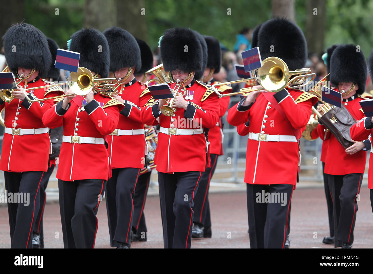 London, UK, 8 juin 2019. Vue générale pendant la parade la parade d'anniversaire de la reine des couleurs dans le centre de Londres Banque D'Images