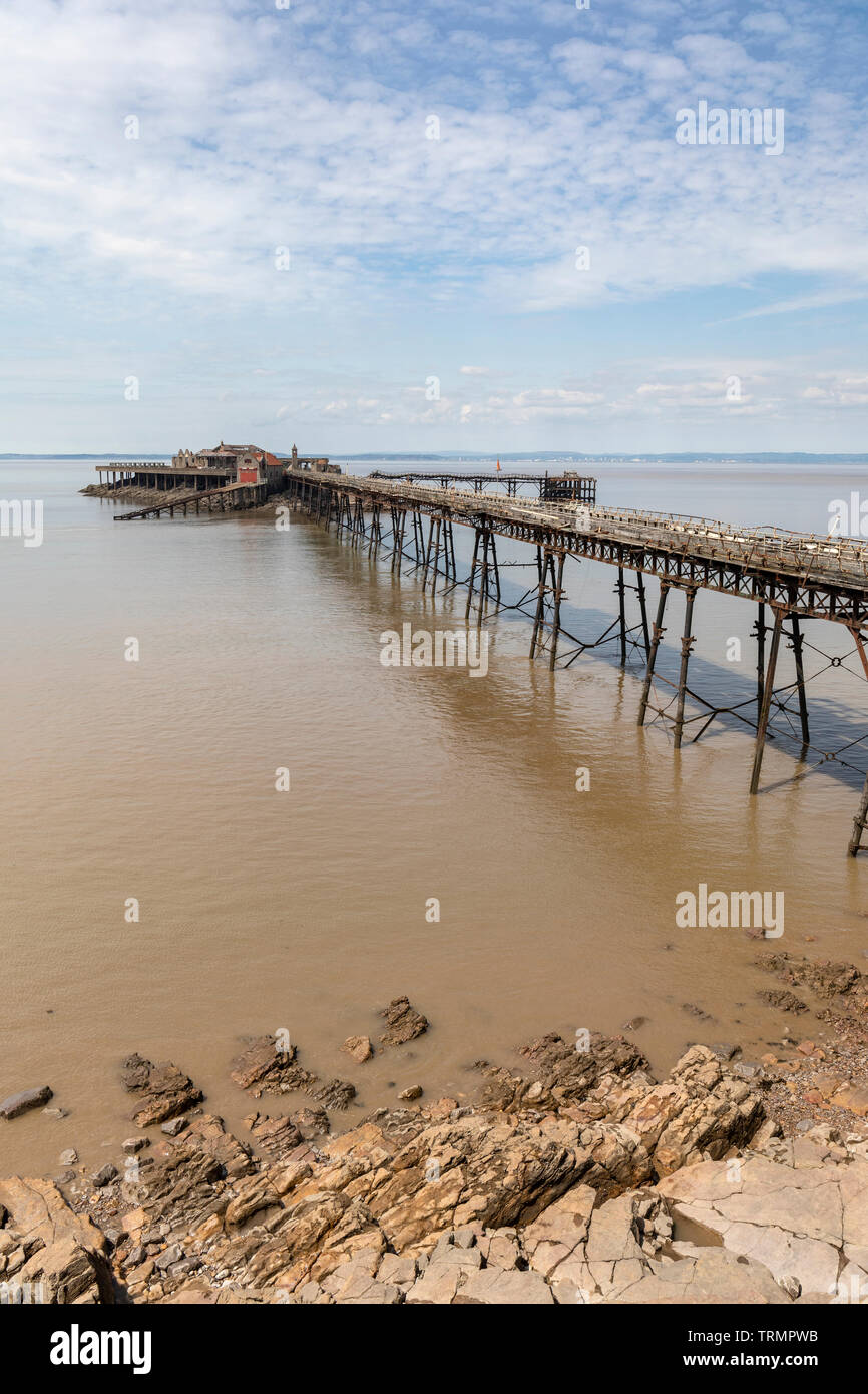 Birnbeck Pier, Weston Super Mare, Somerset, Angleterre, Royaume-Uni Banque D'Images