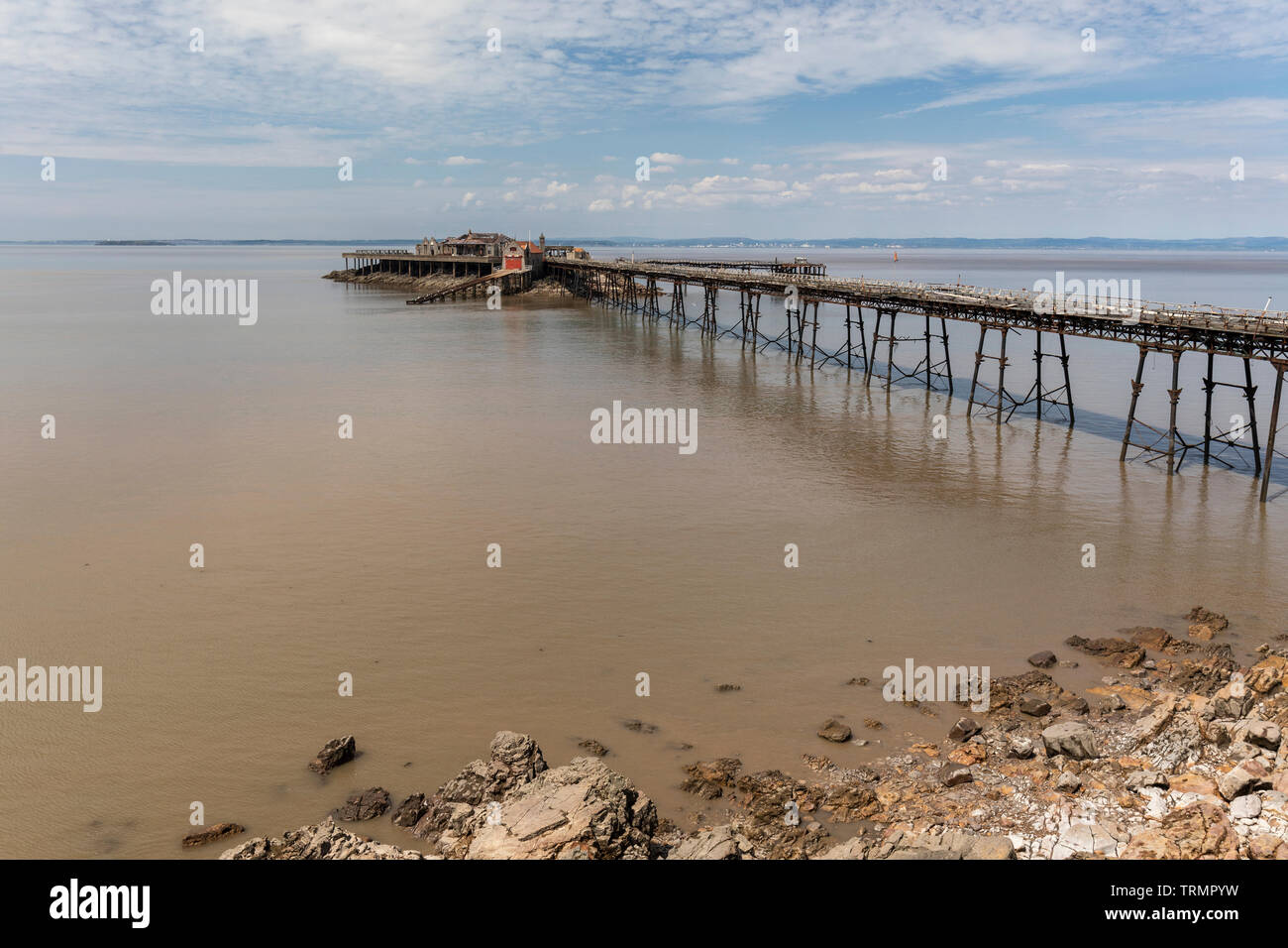 Birnbeck Pier, Weston Super Mare, Somerset, Angleterre, Royaume-Uni Banque D'Images
