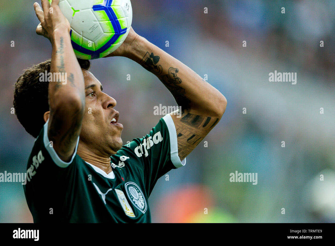 SÃO PAULO (SP), 08.06.2019 : futebol - Palmeiras x Paranaense Athletico. Marcos Rocha do Palmeiras, durante partida entre Palmeiras Athletico e Paran Banque D'Images