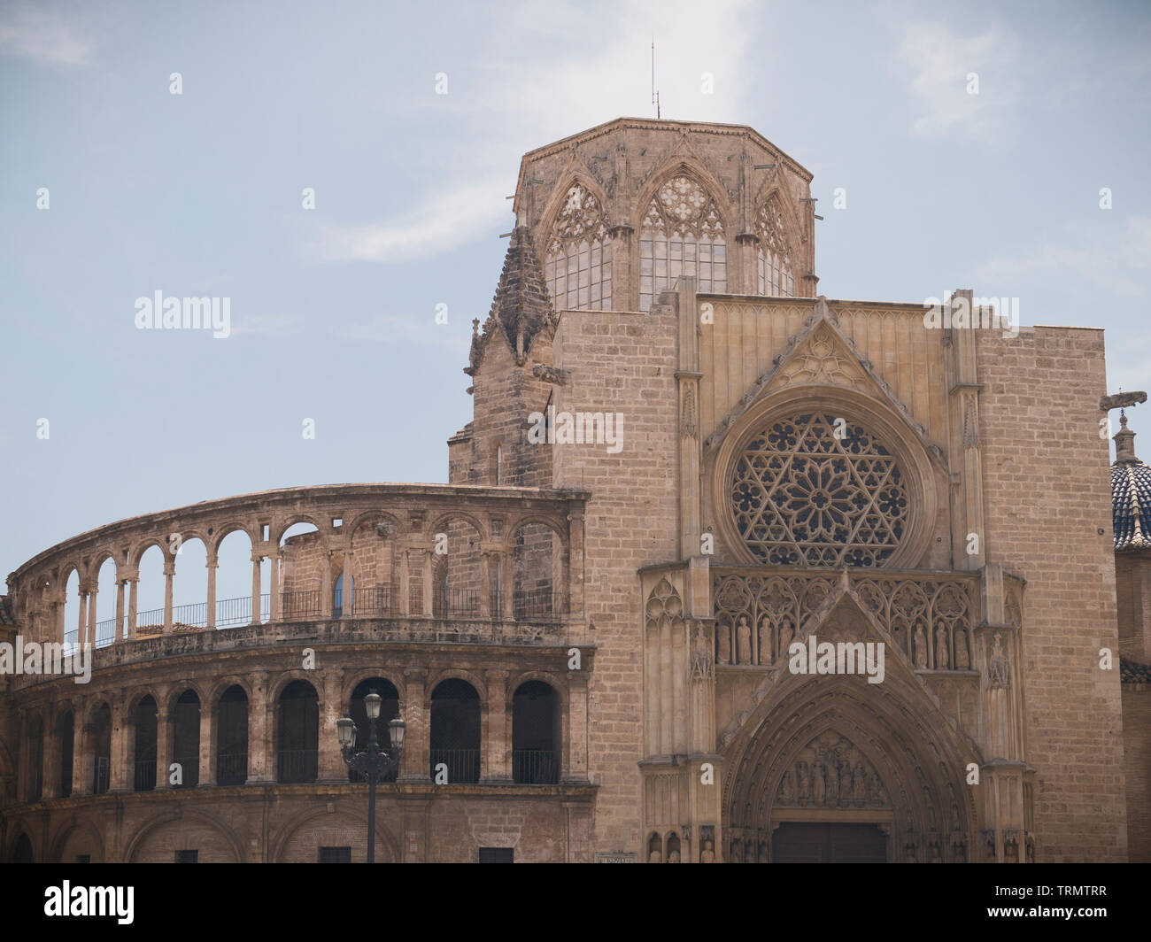 Extérieur de la cathédrale de Valence, Valence, Espagne, Europe Banque D'Images