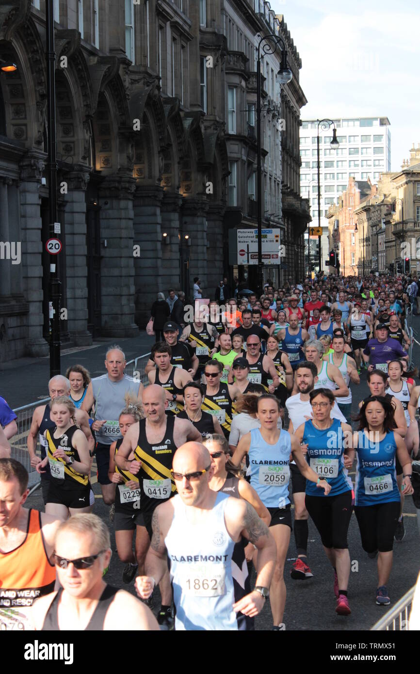 Newcastle Upon Tyne, au Royaume-Uni. 9 juin, 2019. 157e Blaydon Course. La course 1862 Blaydon chanson est l'hymne national de Tyneside et passionnés hymne national à Newcastle United Football club.Credit:David Whinham/Alamy Live News Banque D'Images