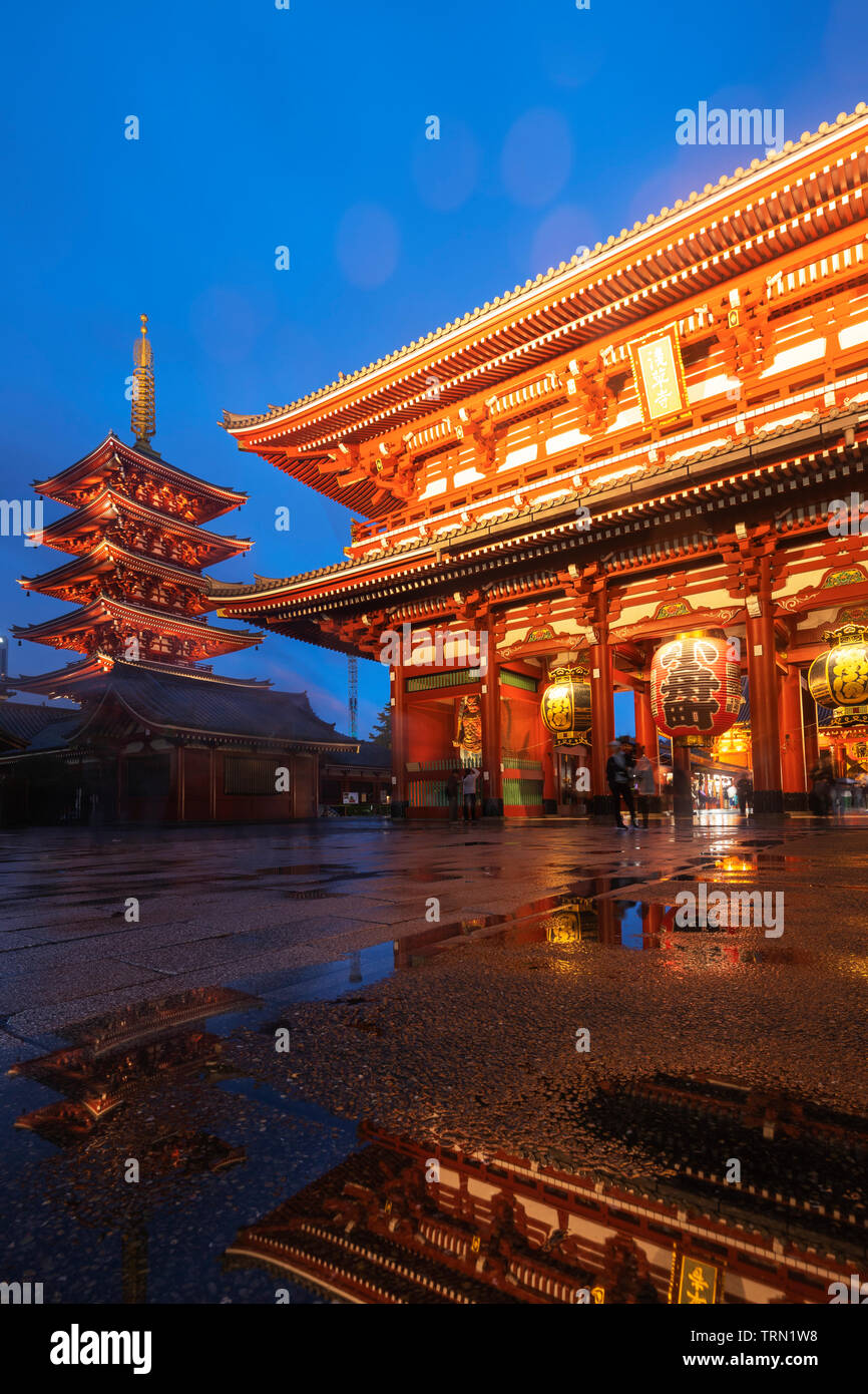 L'Asie, Japon, Honshu, Tokyo, Asakusa, temple Sensoji Banque D'Images