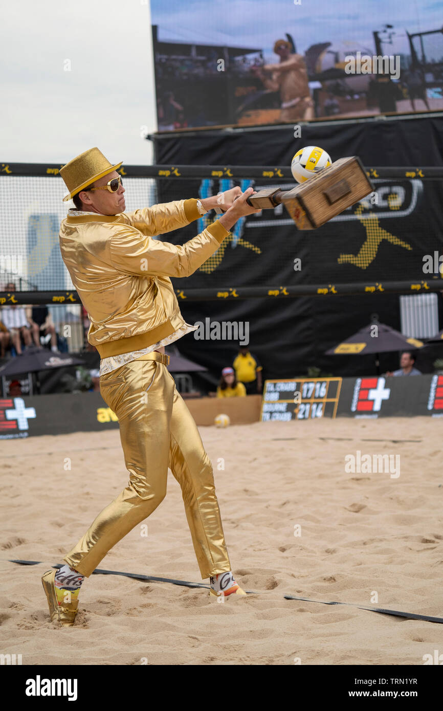 2019 New York City Open beach-volley Banque D'Images