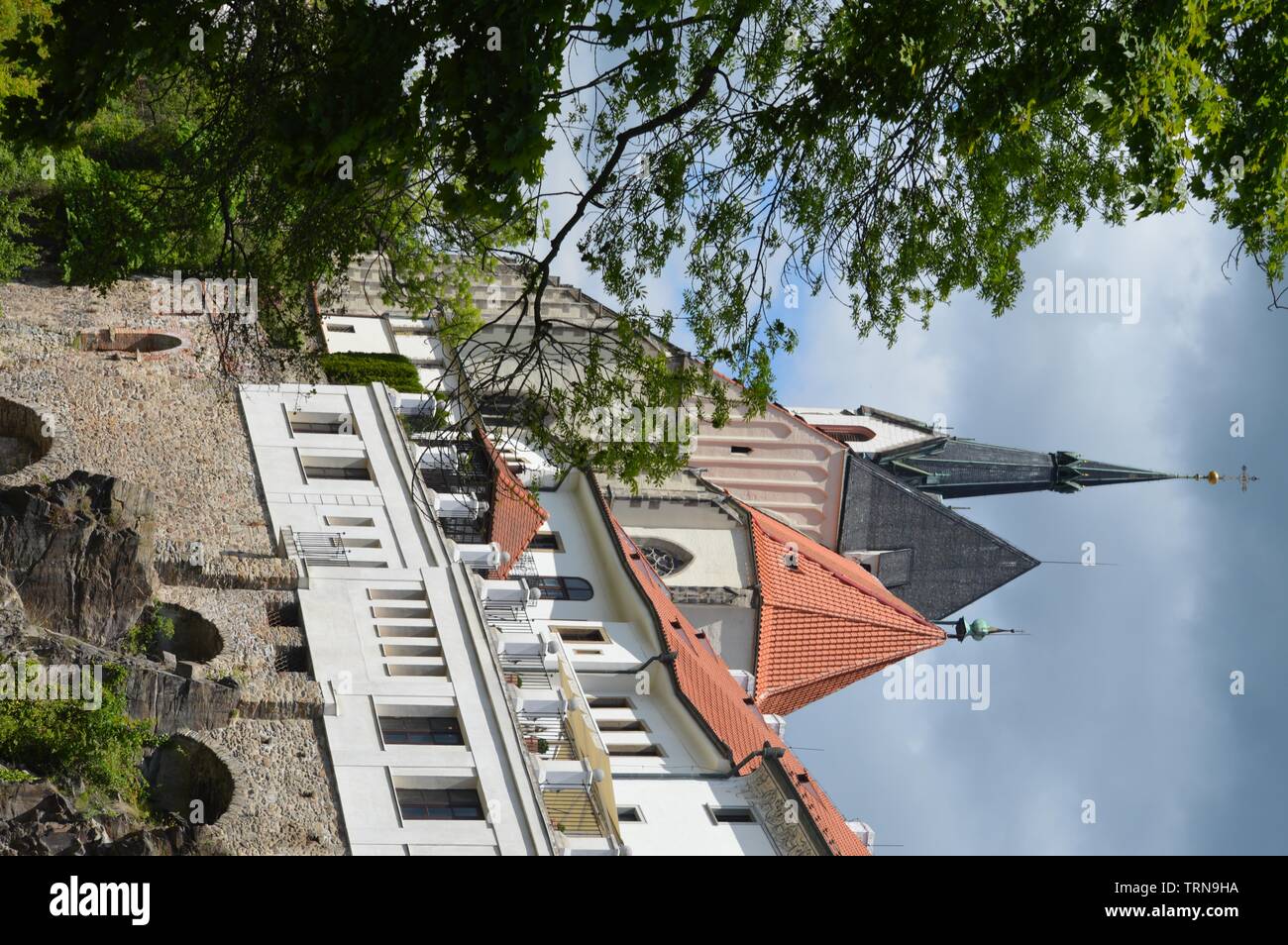 Cesky Krumlov, ville de Bohême du sud et de l'Unesco Patrimoine mondial en République tchèque depuis 1992, monument national depuis 1989, Banque D'Images