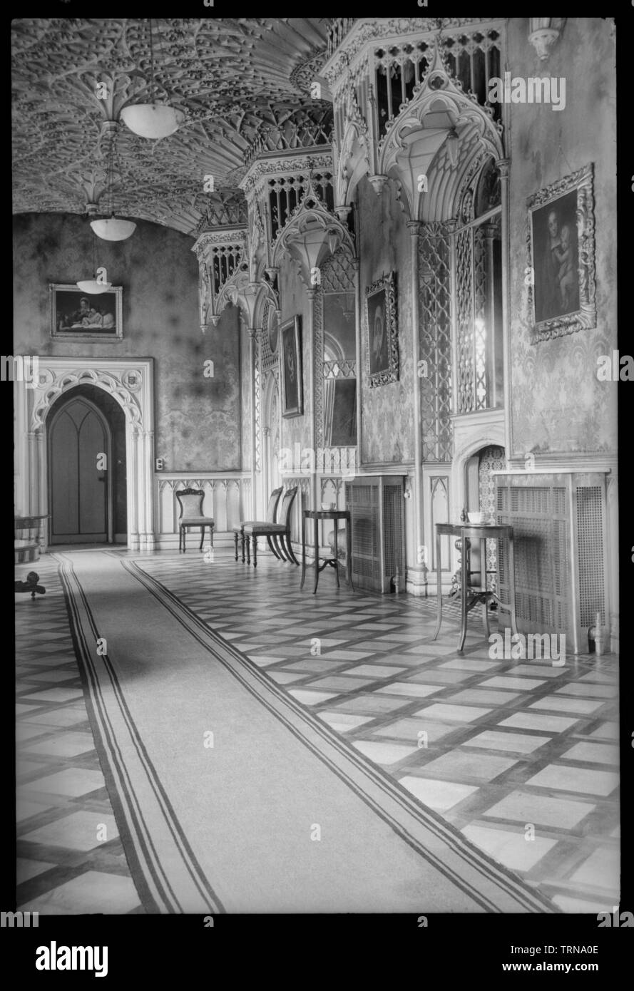 L'intérieur, de Strawberry Hill House, Waldegrave Road, Richmond upon Thames, London, c1955-c1980. Organisateur : Ursula Clark. Banque D'Images