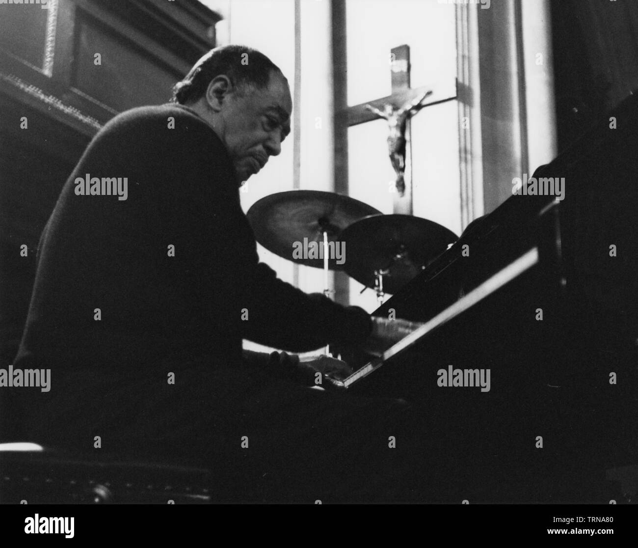 Duke Ellington, répétition pour un concert au Grand St Mary's Church, Cambridge, 1967. Créateur : Brian Foskett. Banque D'Images