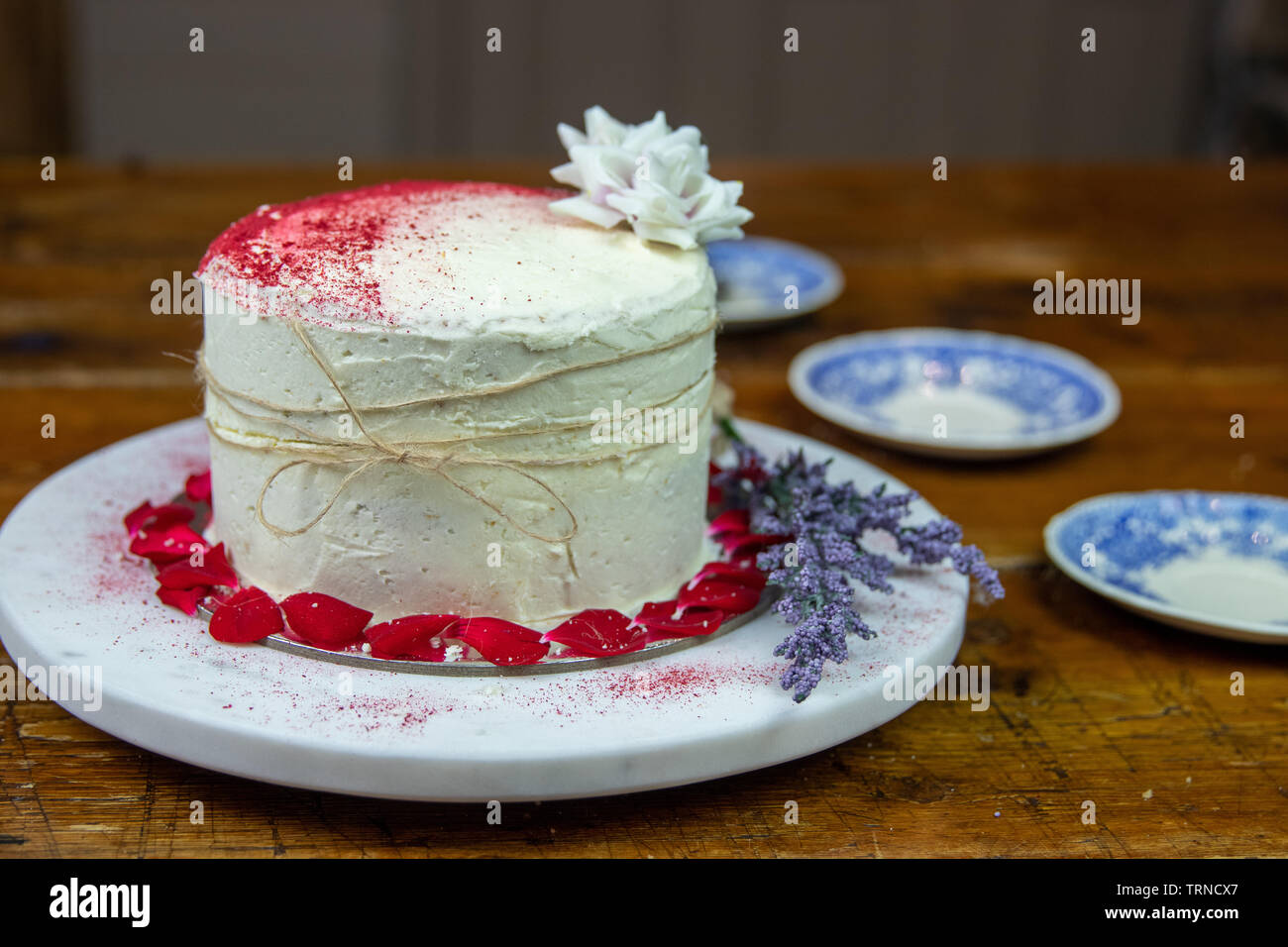 Gâteau de mariage végétalien Banque D'Images