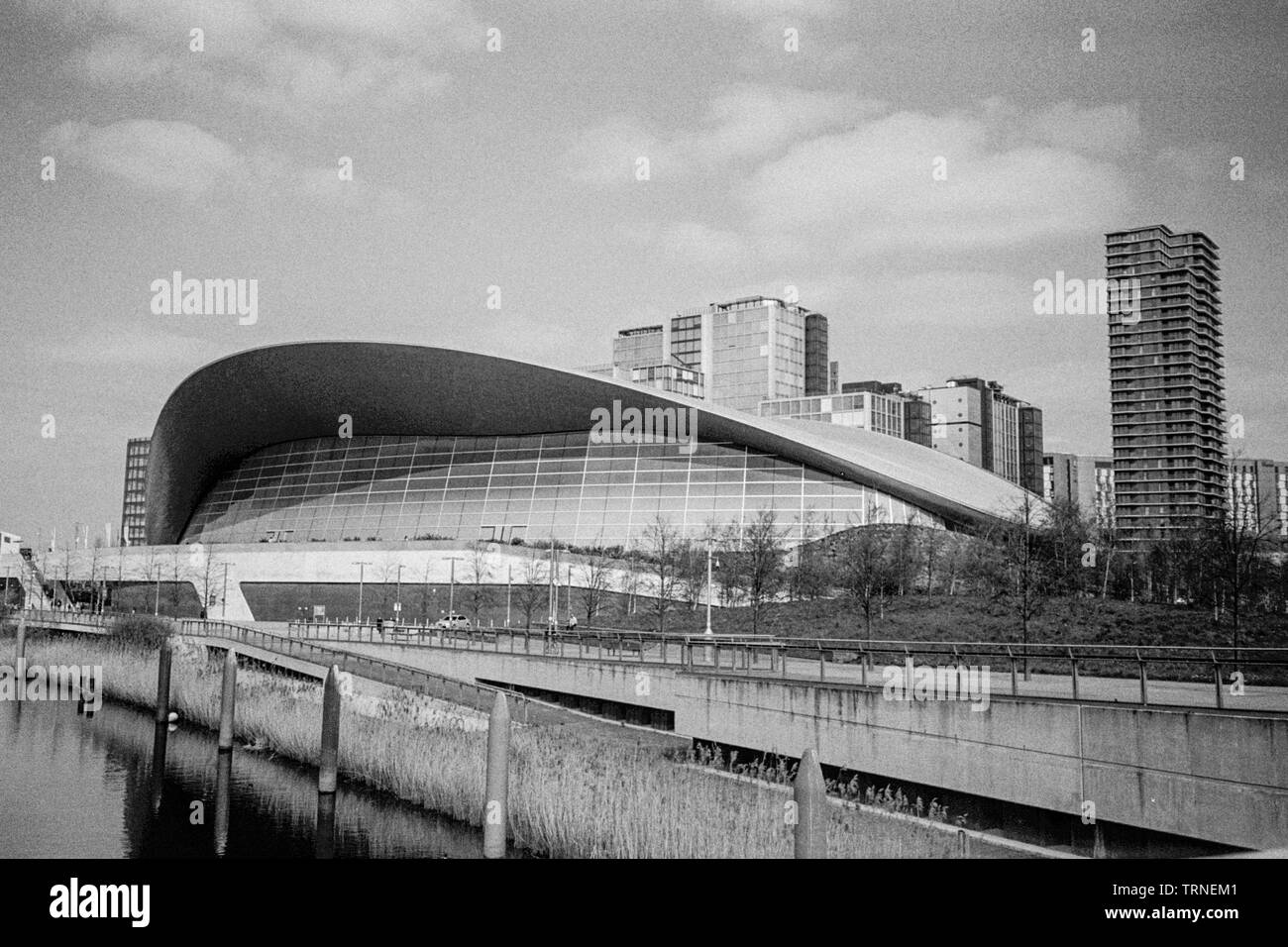Centre aquatique de Londres , Queen Elizabeth Olympic Park, Stratford, London, Angleterre, Royaume-Uni. Banque D'Images