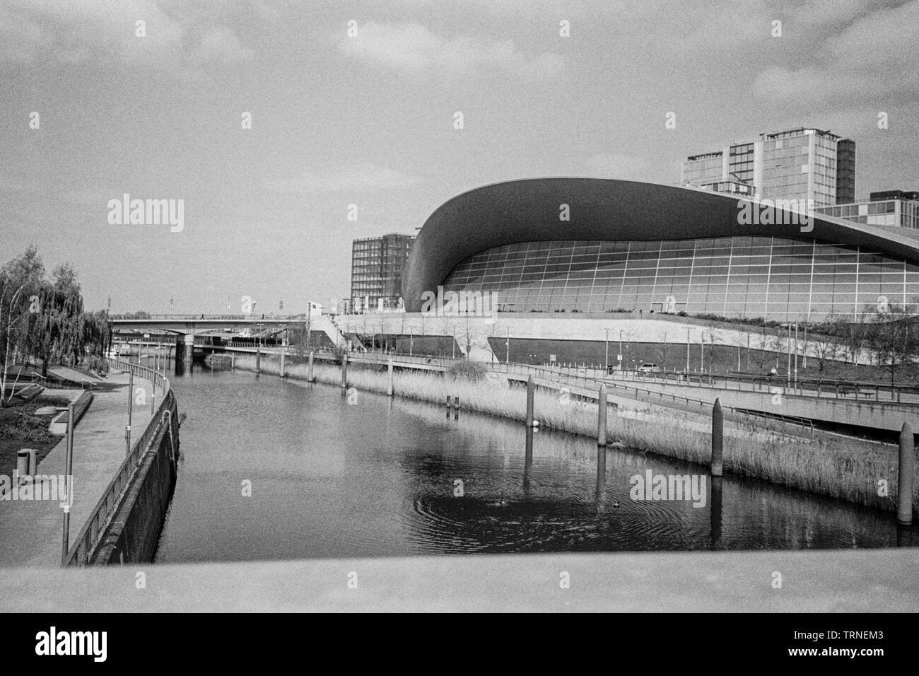 Centre aquatique de Londres , Queen Elizabeth Olympic Park, Stratford, London, Angleterre, Royaume-Uni. Banque D'Images