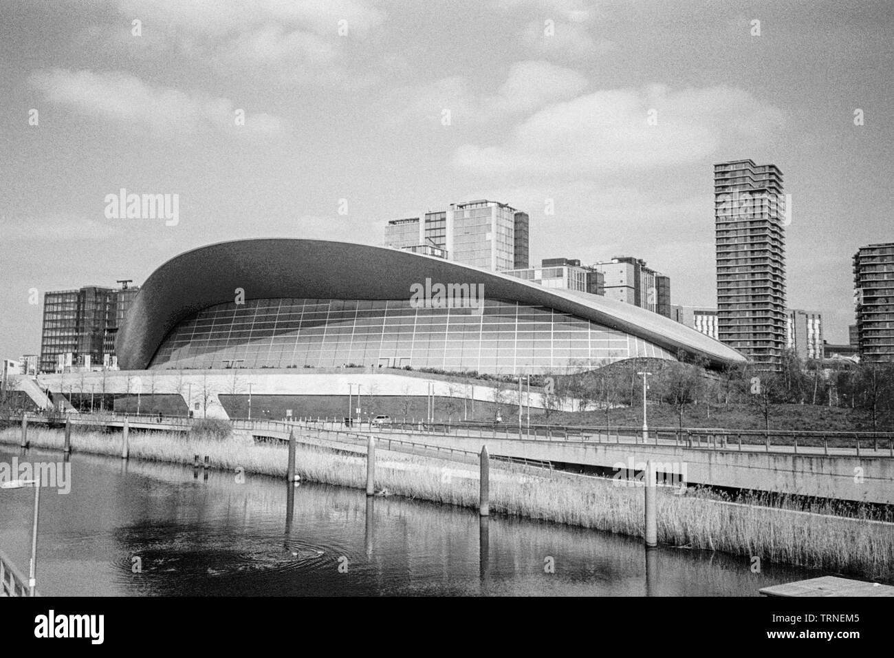 Centre aquatique de Londres , Queen Elizabeth Olympic Park, Stratford, London, Angleterre, Royaume-Uni. Banque D'Images