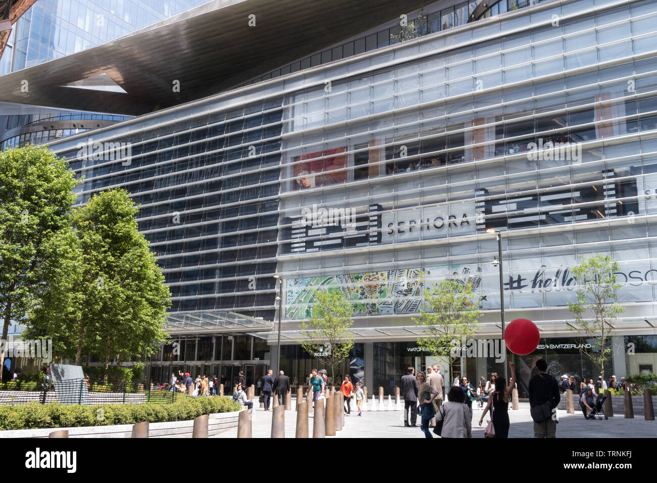 Les boutiques du complexe d'Hudson Yards, NYC, USA Banque D'Images