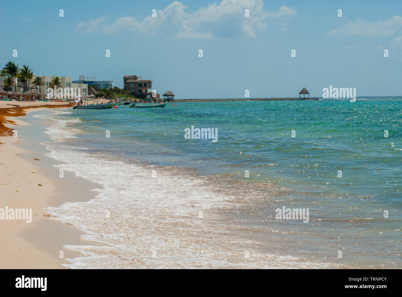 Seascape de Tulum, dans la péninsule du Yucatan au Mexique Banque D'Images