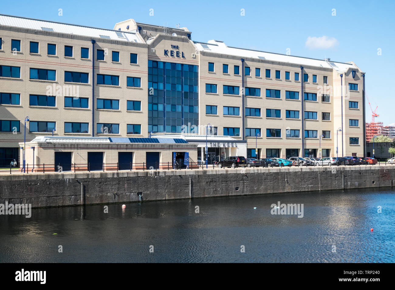 La quille, Vacances,appartements,bateau,hébergement, Queens Dock, Liverpool, Merseyside,Nord,ville,Angleterre,UK,GB,Grande Bretagne,Europe, Banque D'Images