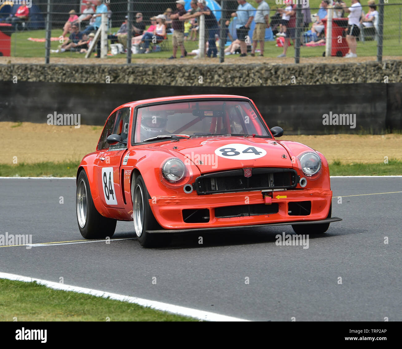 Peter Samuels, MGB GT V8, V8s, Bernies Classic Muscle Cars américains, American Speedfest VII, Brands Hatch, juin 2019, automobiles, Autosport, voitures, contrôle du circuit Banque D'Images