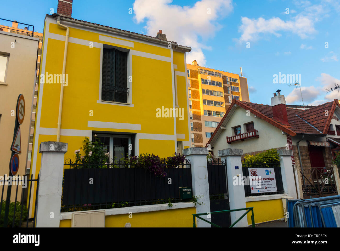 Malakoff, FRANCE, banlieue parisienne, bâtiments d'architecture résidentielle, scènes urbaines Banque D'Images