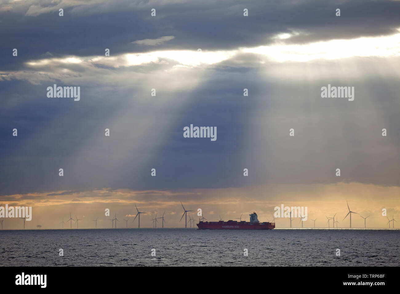 Les parcs éoliens offshore,UK Banque D'Images