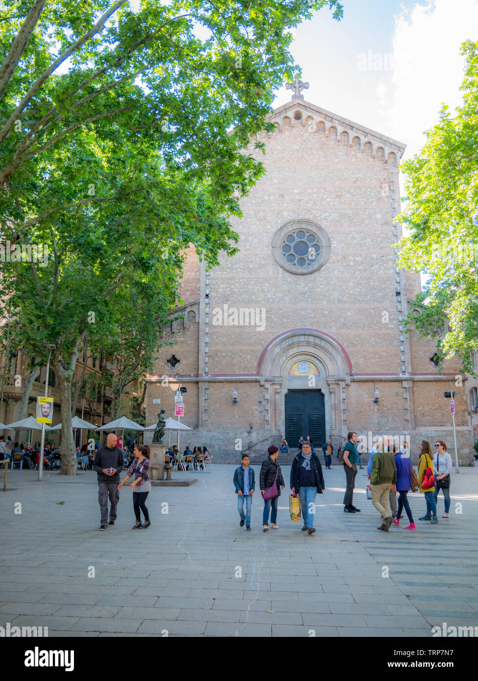 Barcelone, Espagne. Mai 2019. Scène à un jour d'été à la place du quartier gothique de Barcelone, Espagne Banque D'Images