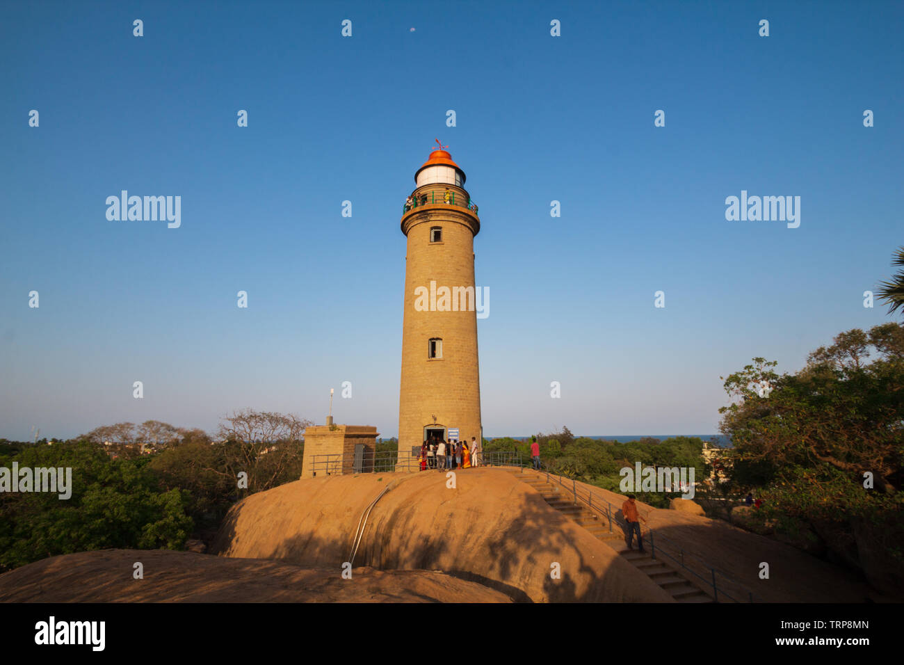 Leuchtturm ; Mahabalipuram Mamallapuram ; Tamil Nadu Inde ; Banque D'Images