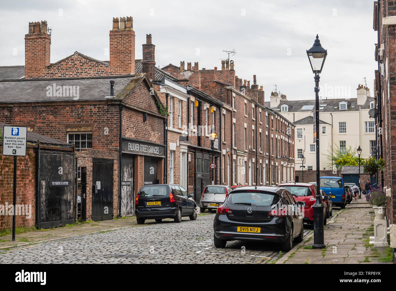 St Brides Street,Off,Falkner Street,géorgien,Liverpool, Angleterre Banque D'Images