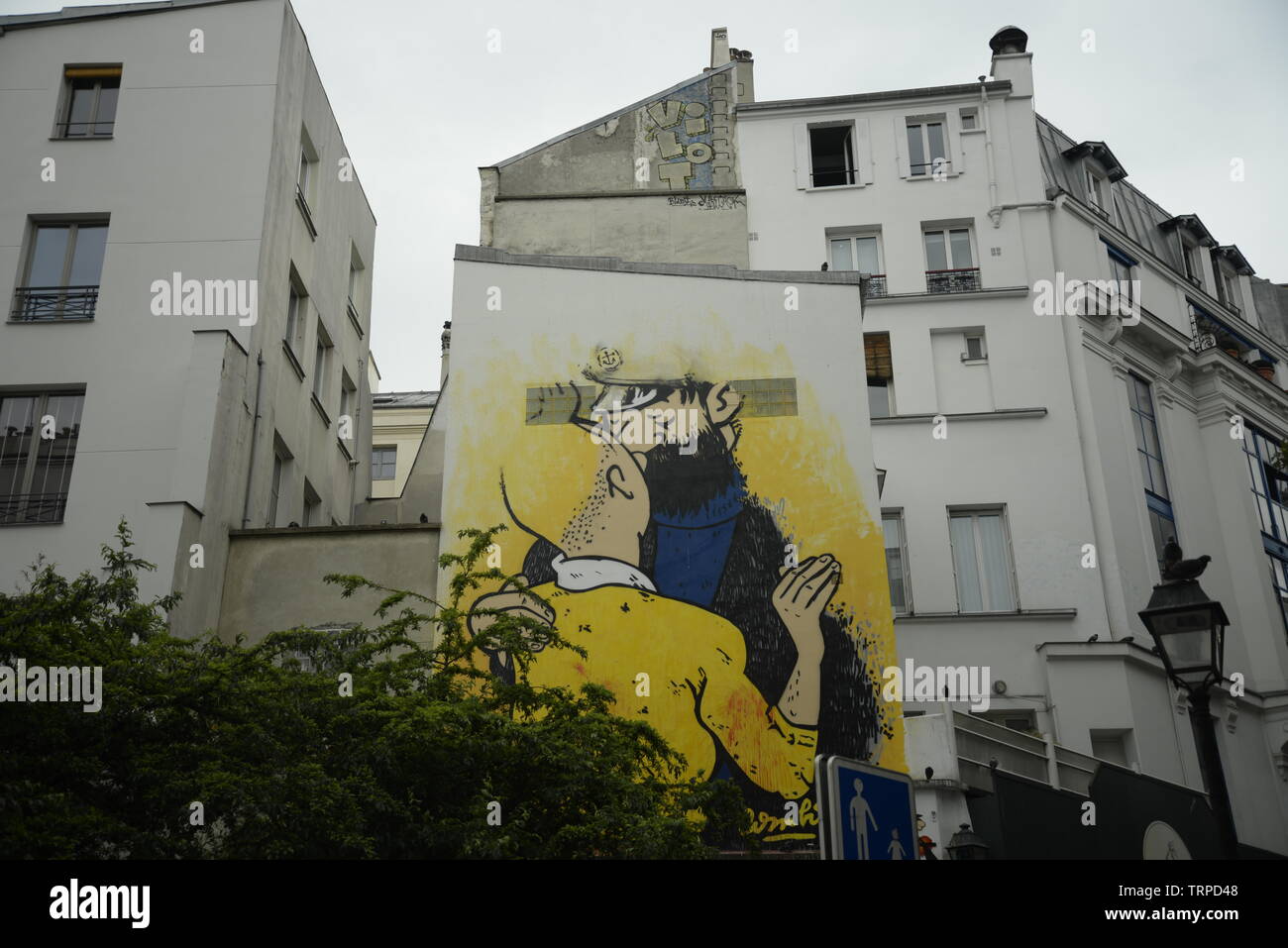 Décoration Murale En Bois Captain Haddock (Tintin) - Fait Main, Figurine Publicitaire