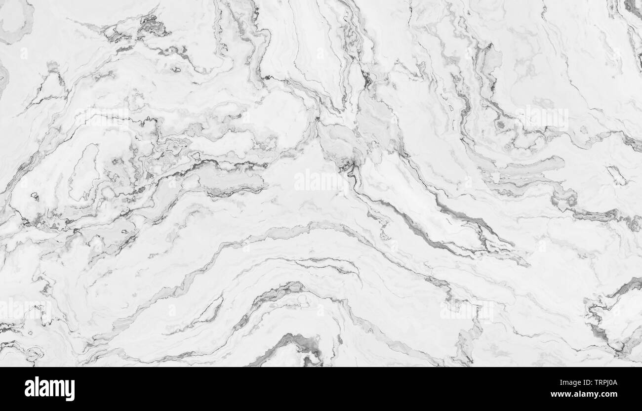 Modèle en marbre blanc avec des veines grises et noires. Résumé La texture et l'arrière-plan. Illustration 2D Banque D'Images