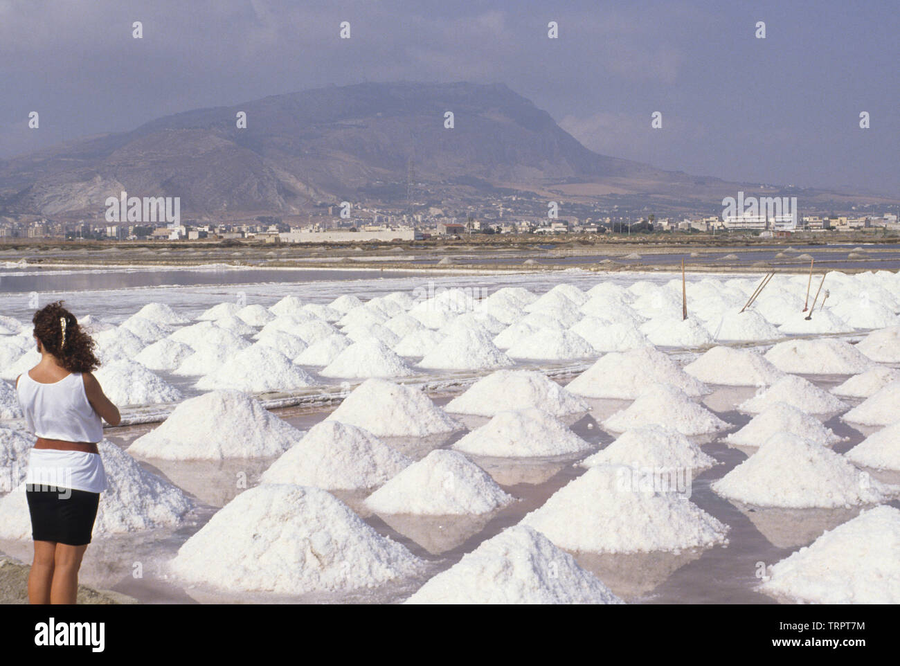 Saline di Trapani (salines) Sicilia Trapani (Sicile), Italie Banque D'Images